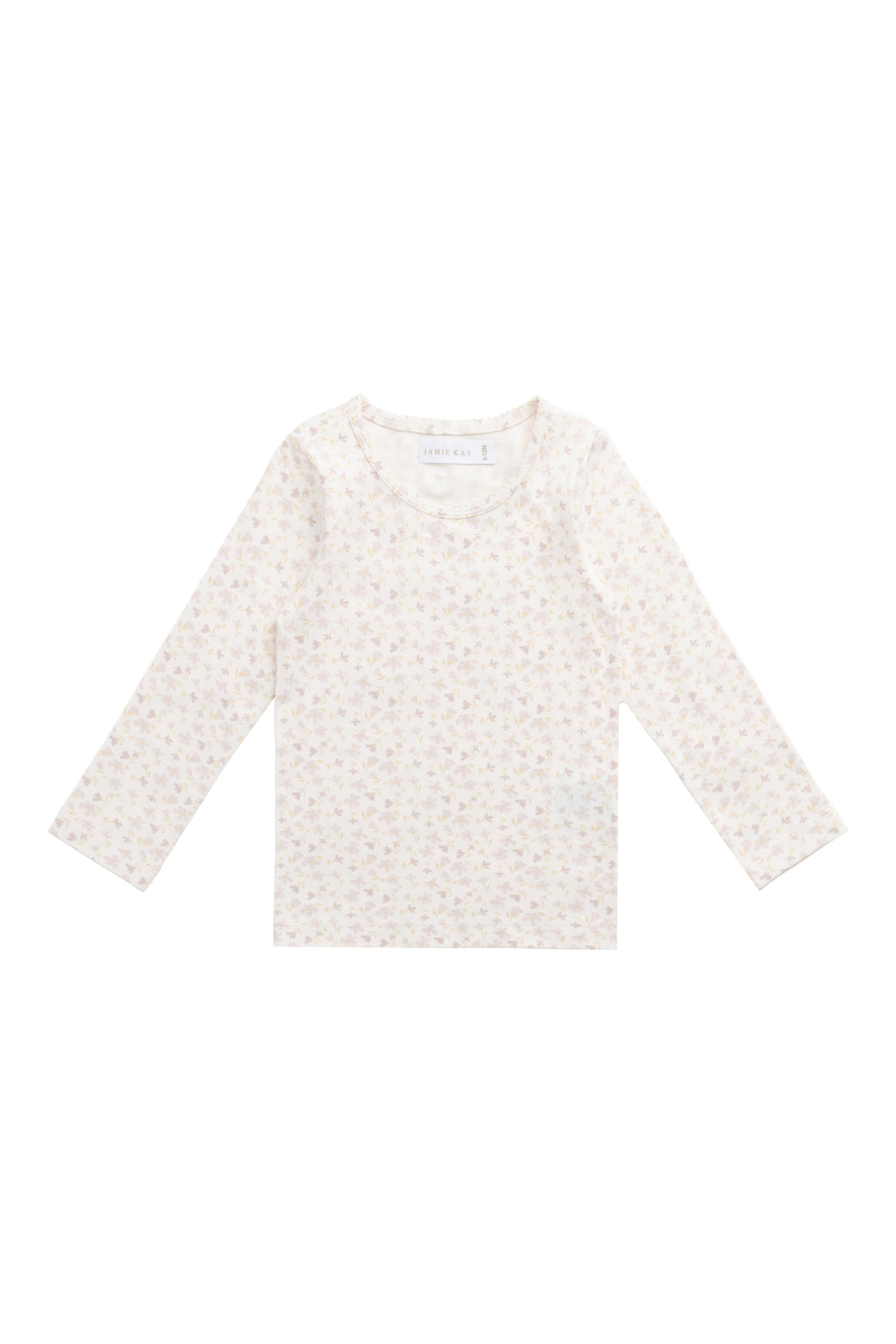 Organic Cotton Long Sleeve Top - Aries Mauve Childrens Top from Jamie Kay NZ