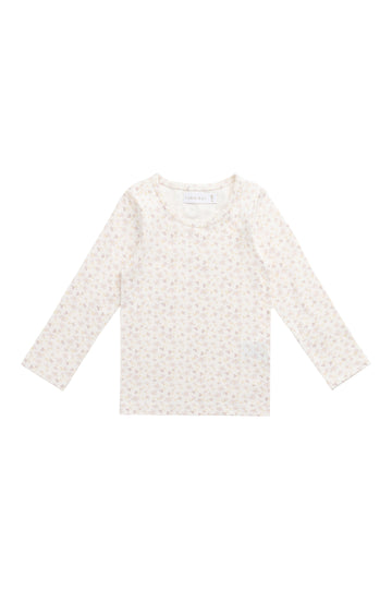 Organic Cotton Long Sleeve Top - Aries Mauve Childrens Top from Jamie Kay NZ