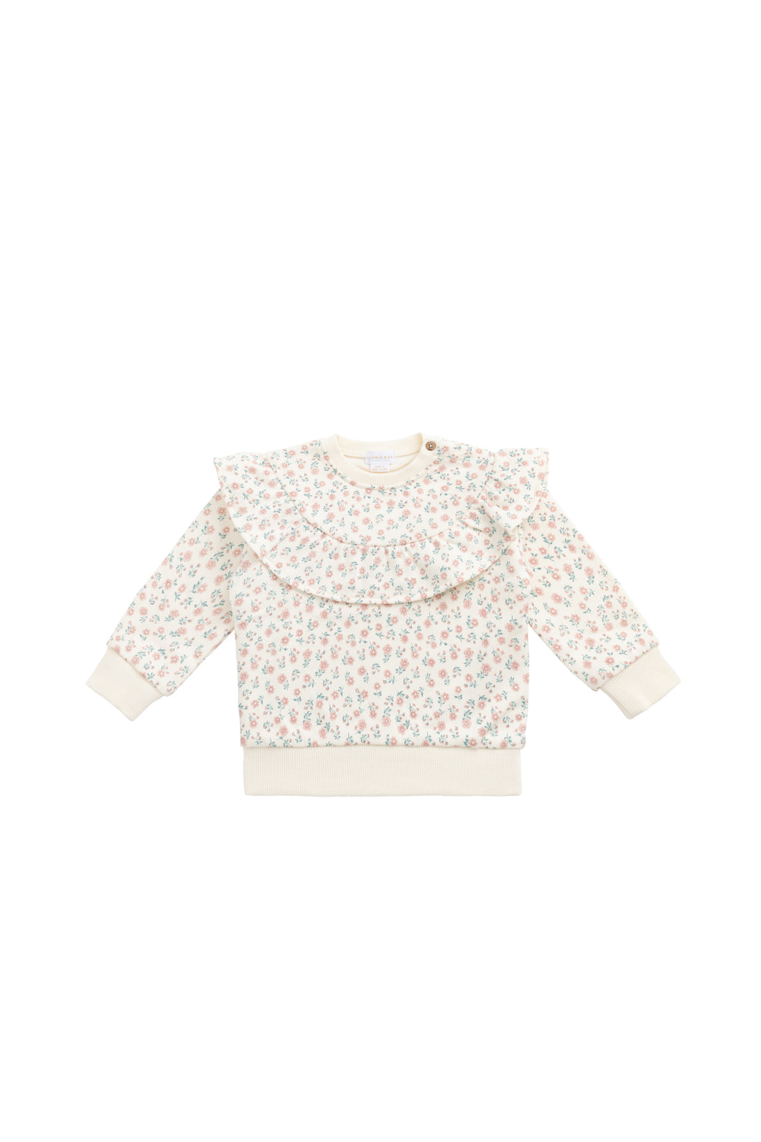 Organic Cotton Mckinley Sweatshirt - Posy Garden Pink Childrens Top from Jamie Kay NZ