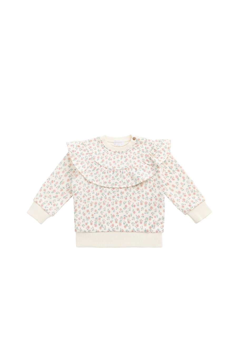 Organic Cotton Mckinley Sweatshirt - Posy Garden Pink Childrens Top from Jamie Kay NZ