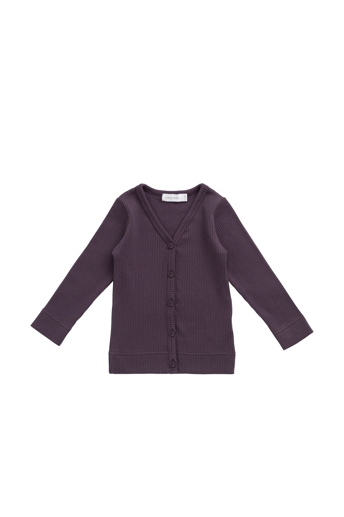 Organic Cotton Modal Cardigan - Blackberry Childrens Cardigan from Jamie Kay NZ