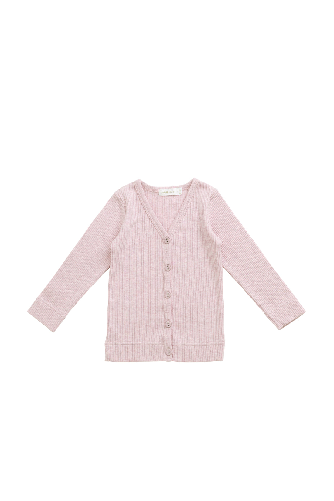 Organic Cotton Modal Cardigan - Chalk Marle Childrens Cardigan from Jamie Kay NZ