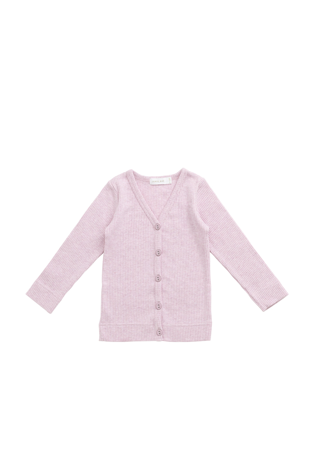 Organic Cotton Modal Cardigan - Orchid Marle Childrens Cardigan from Jamie Kay NZ