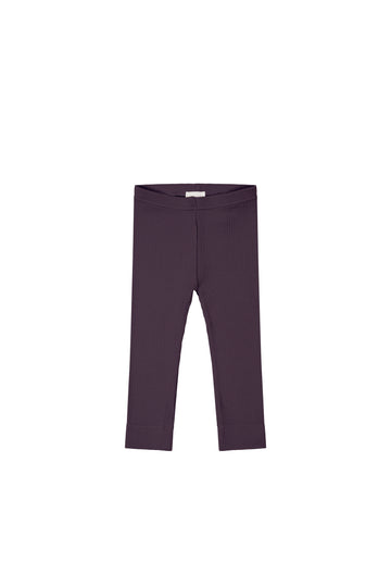 Organic Cotton Modal Everyday Legging - Blackberry Childrens Legging from Jamie Kay NZ