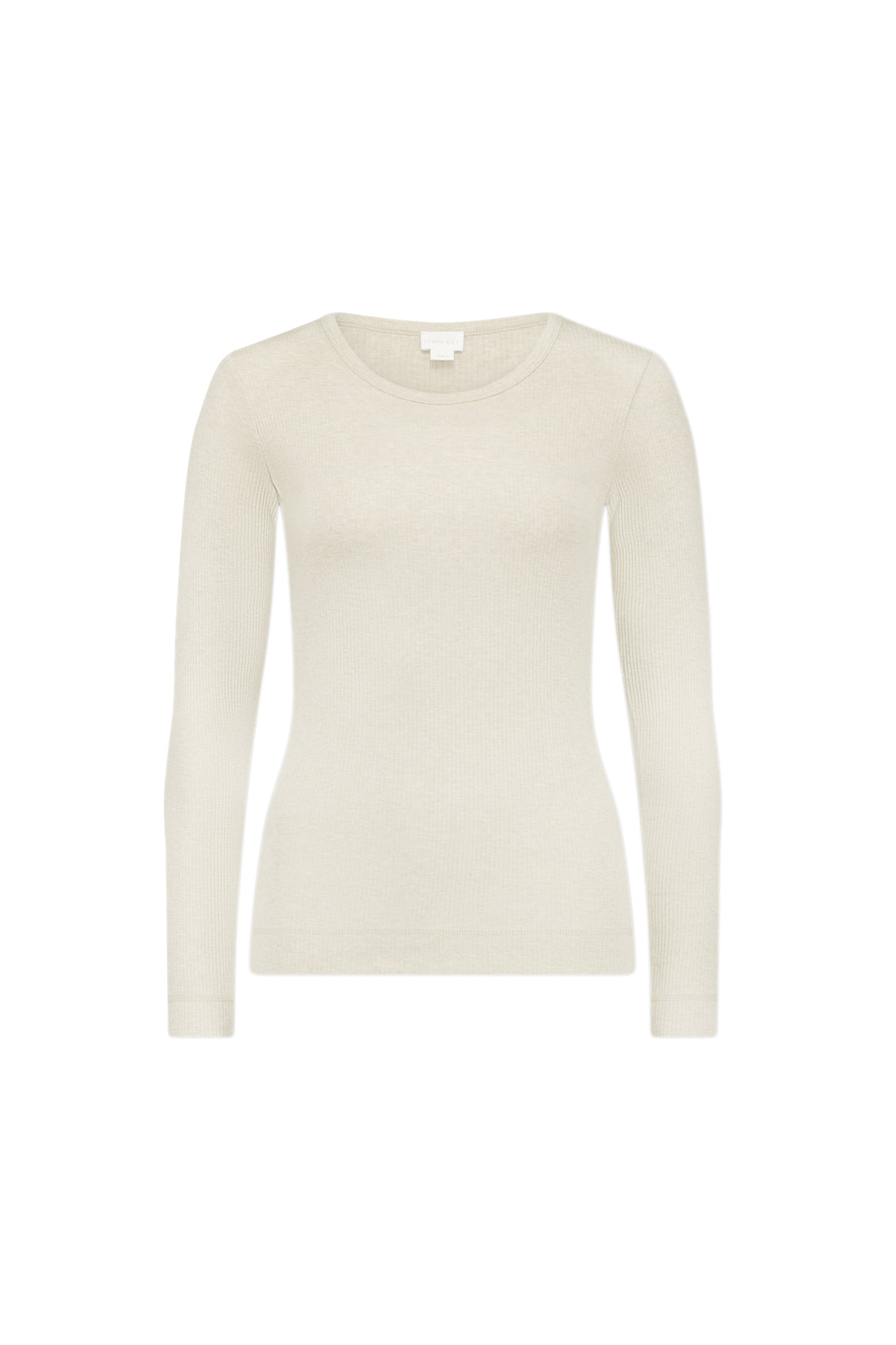 Organic Cotton Modal Womens Grace Rib Long Sleeve Top - Oatmeal Marle Childrens Top from Jamie Kay NZ