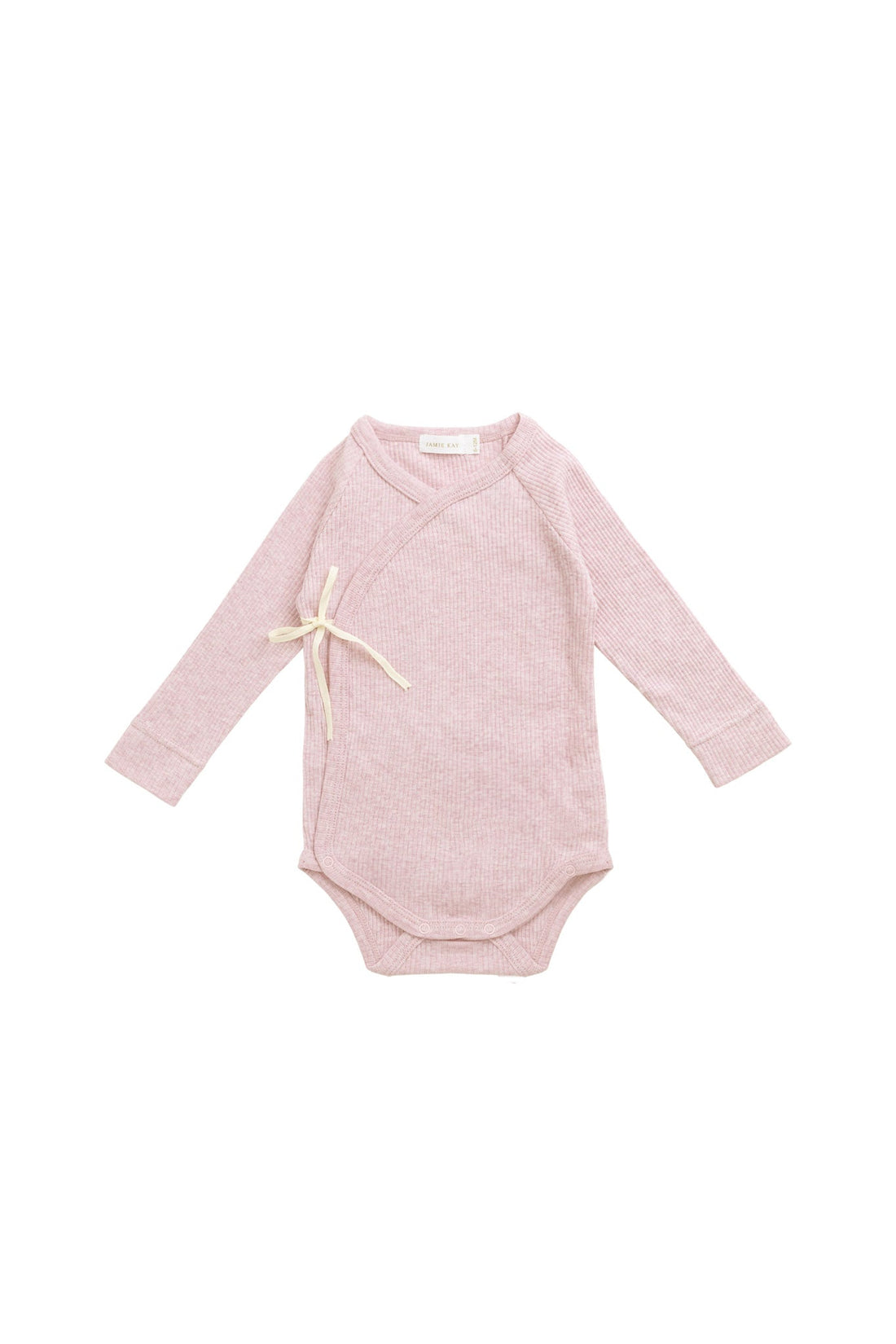 Organic Cotton Modal Marina Long Sleeve Bodysuit - Chalk Marle Childrens Bodysuit from Jamie Kay NZ