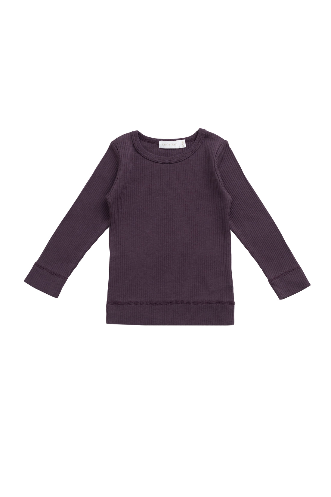 Organic Cotton Modal Marina Long Sleeve Top - Blackberry Childrens Top from Jamie Kay NZ