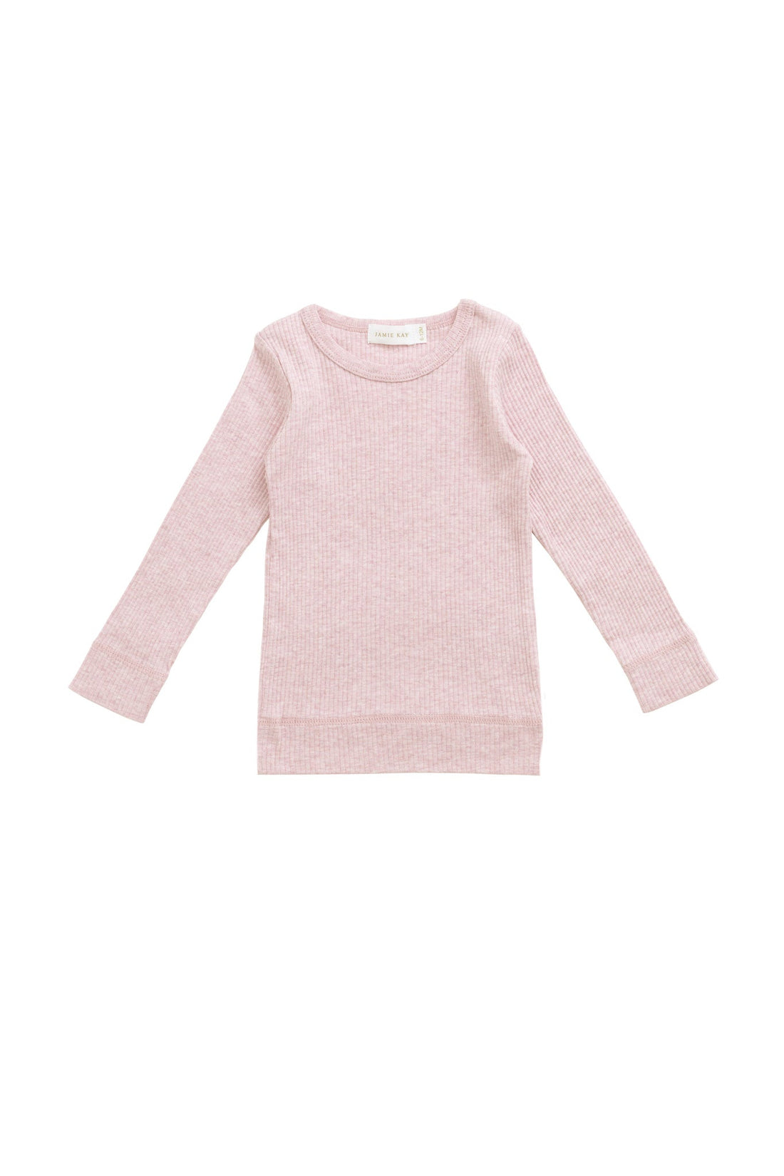 Organic Cotton Modal Marina Long Sleeve Top - Chalk Marle Childrens Top from Jamie Kay NZ