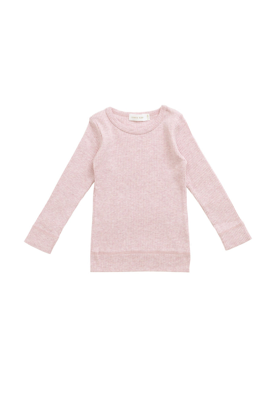 Organic Cotton Modal Marina Long Sleeve Top - Chalk Marle Childrens Top from Jamie Kay NZ