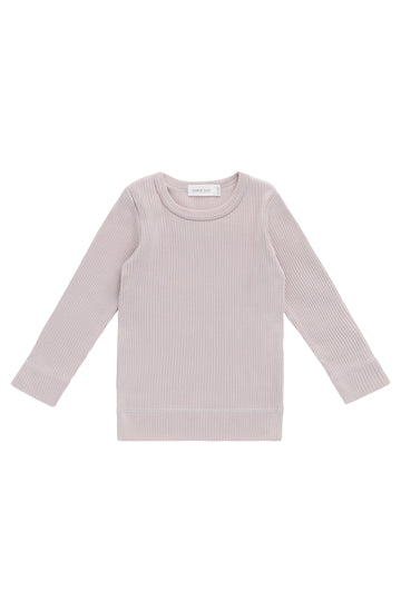 Organic Cotton Modal Marina Long Sleeve Top - Violet Tint Childrens Top from Jamie Kay NZ