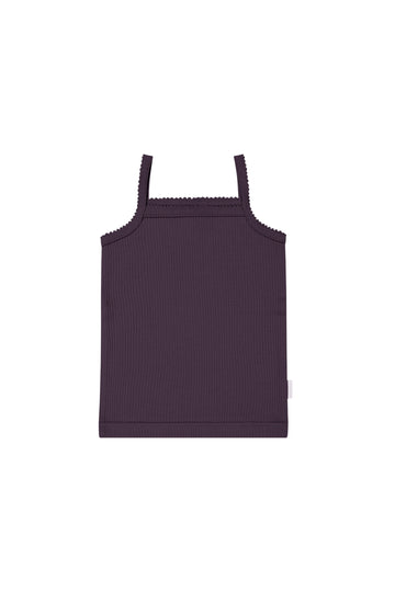 Organic Cotton Modal Marina Singlet - Blackberry Childrens Top from Jamie Kay NZ