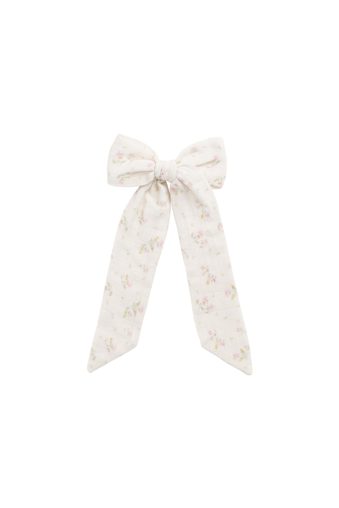 Organic Cotton Muslin Alora Bow - Emelia Pink Childrens Bow from Jamie Kay NZ