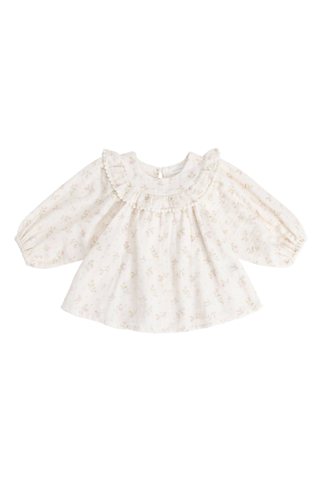 Organic Cotton Muslin Cleo Blouse - Emelia Pink Childrens Top from Jamie Kay NZ
