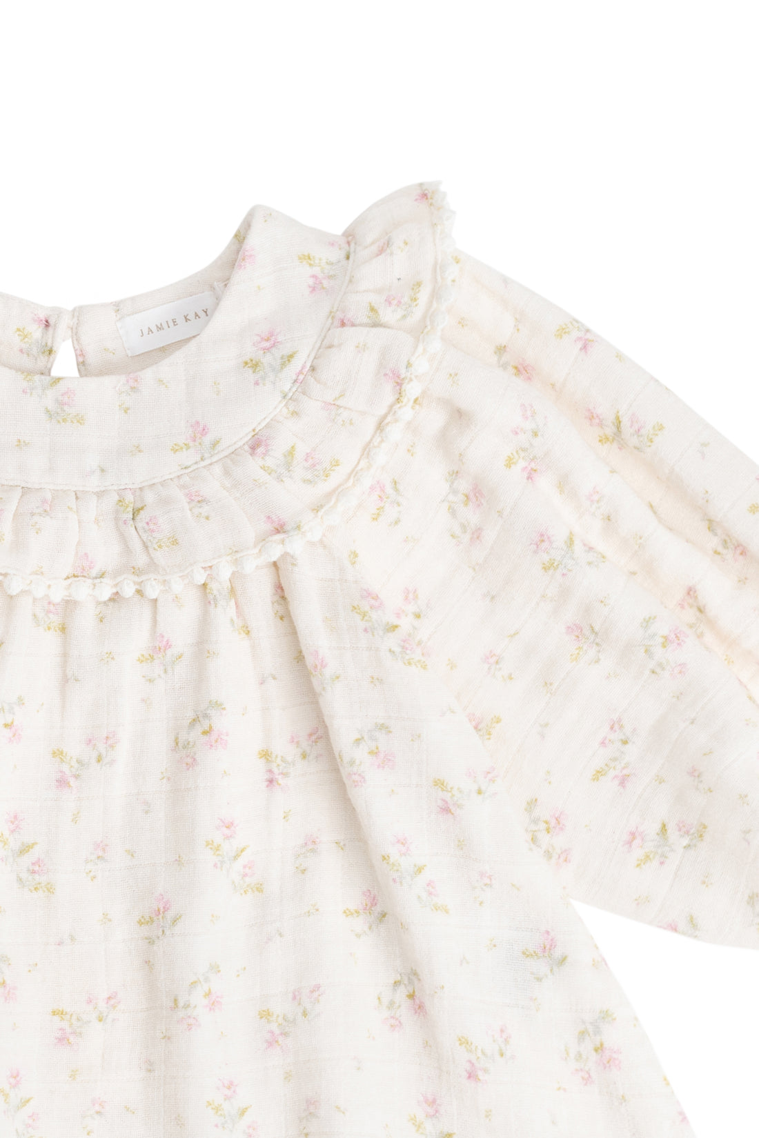 Organic Cotton Muslin Cleo Blouse - Emelia Pink Childrens Top from Jamie Kay NZ