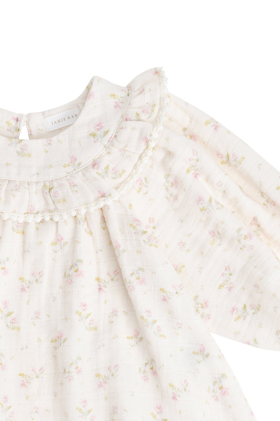 Organic Cotton Muslin Cleo Blouse - Emelia Pink Childrens Top from Jamie Kay NZ