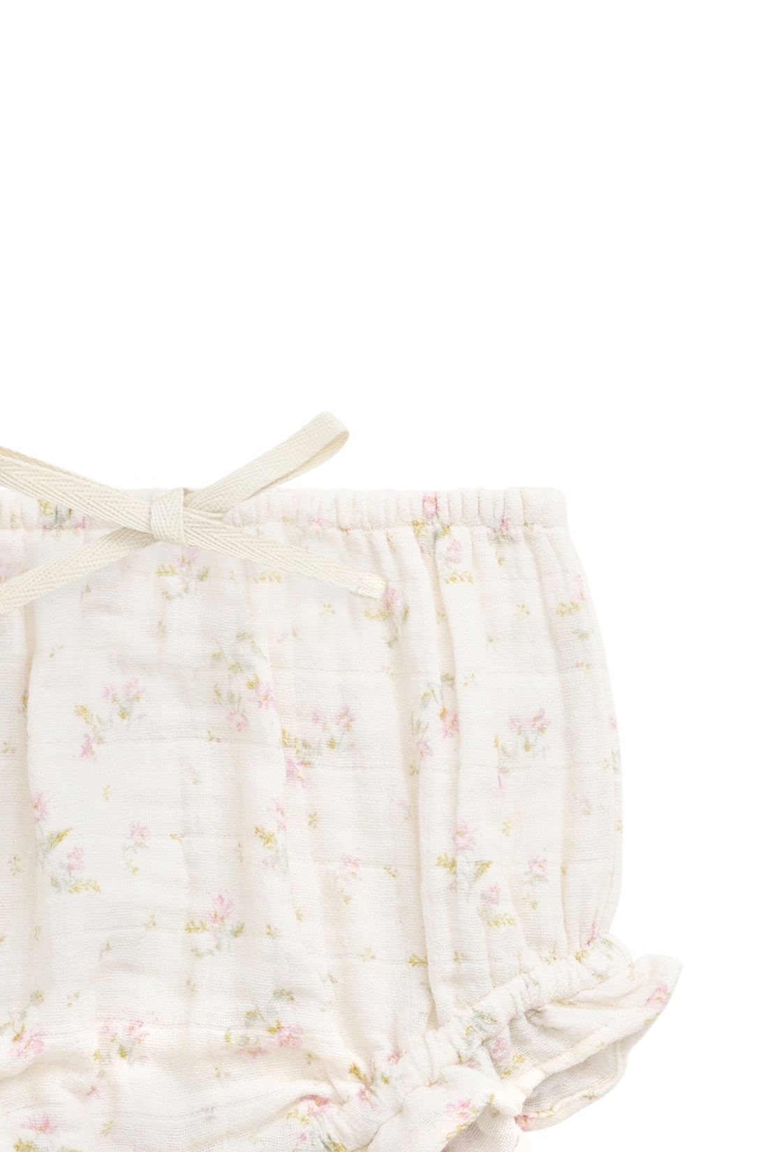Organic Cotton Muslin Frill Bloomer - Emelia Pink Childrens Bloomer from Jamie Kay NZ