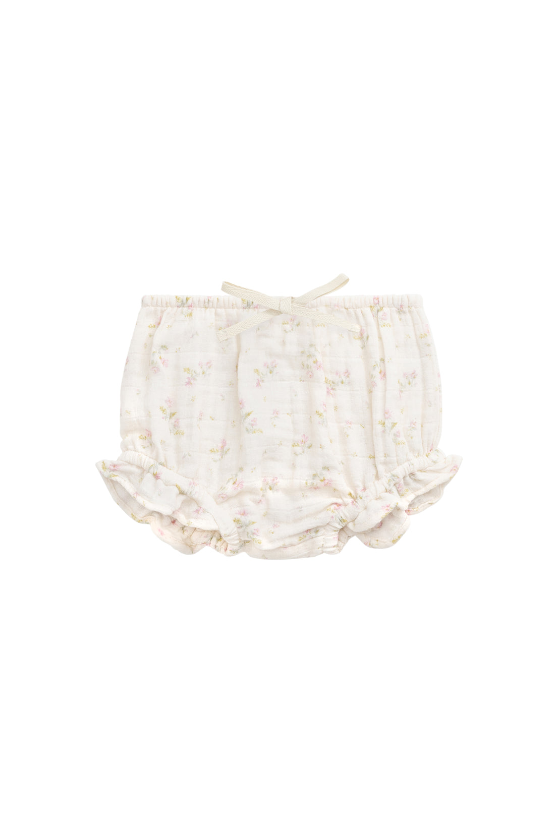 Organic Cotton Muslin Frill Bloomer - Emelia Pink Childrens Bloomer from Jamie Kay NZ