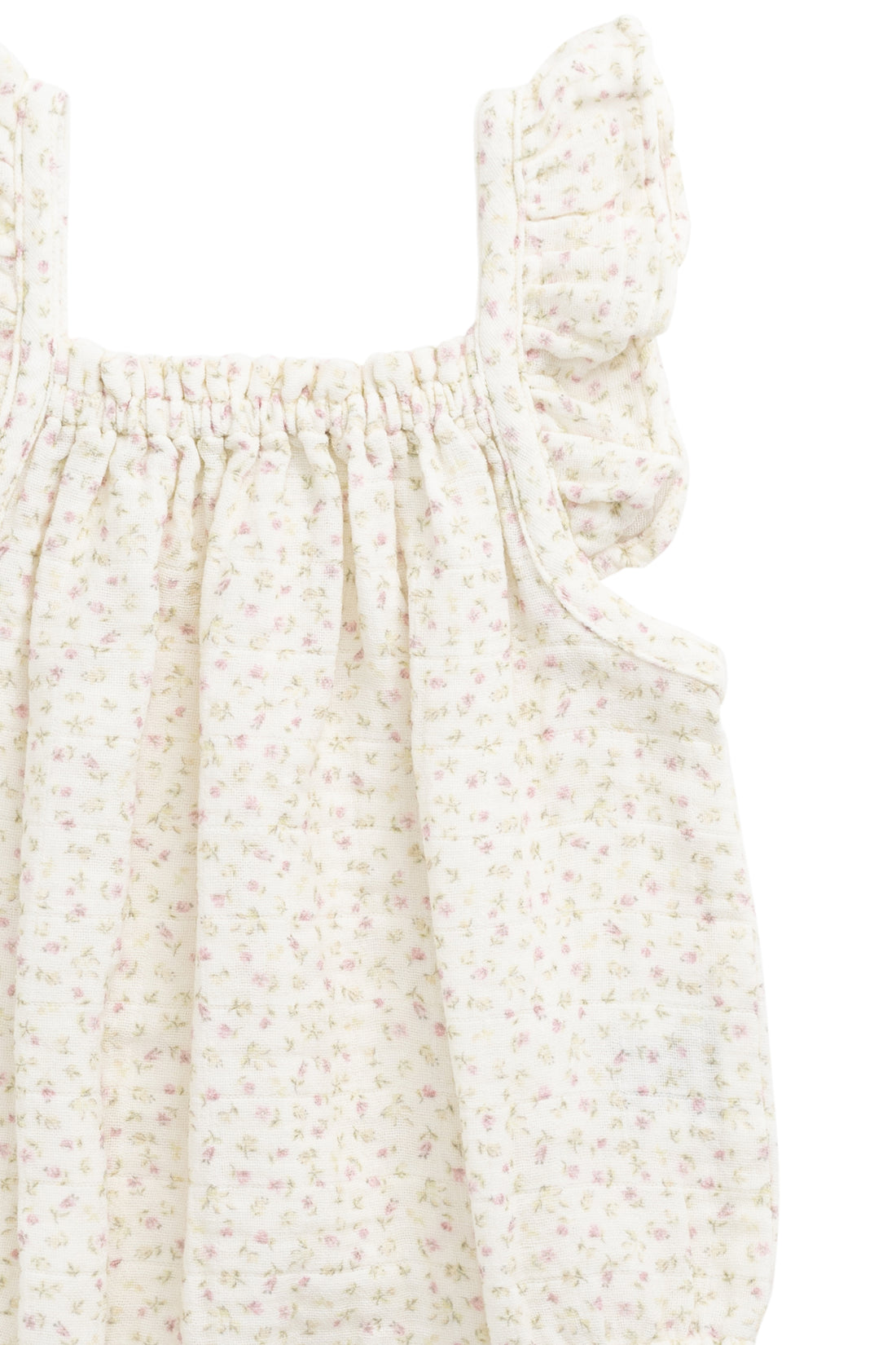 Organic Cotton Muslin Tiana Playsuit - Pippa Pink Childrens Playsuit from Jamie Kay NZ