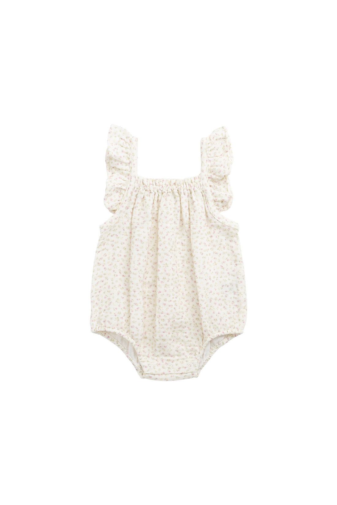Organic Cotton Muslin Tiana Playsuit - Pippa Pink Childrens Playsuit from Jamie Kay NZ