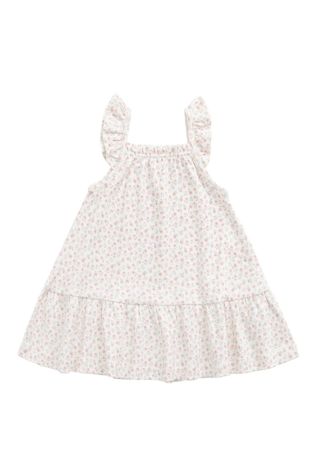 Organic Cotton Nelly Dress - Posy Garden Pink Childrens Dress from Jamie Kay NZ