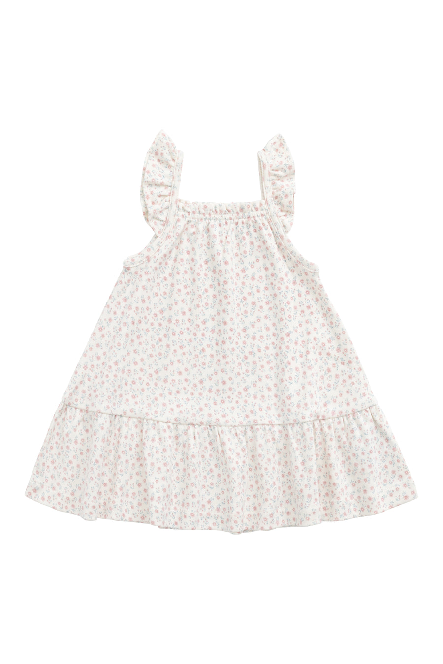 Organic Cotton Nelly Dress - Posy Garden Pink Childrens Dress from Jamie Kay NZ