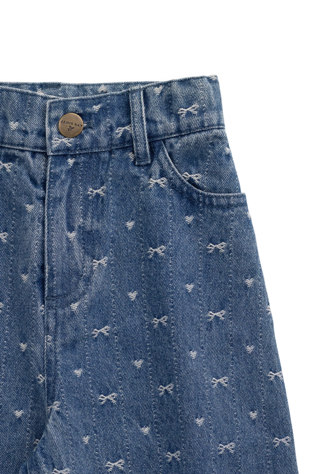 Sierra Pant - Amour Bows Denim Childrens Pants from Jamie Kay NZ