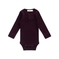Organic Cotton Modal Long Sleeve Bodysuit - Fig Childrens Bodysuit from Jamie Kay NZ