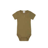 Organic Cotton Modal Darcy Rib Tee Bodysuit - Buffalo Childrens Bodysuit from Jamie Kay NZ