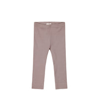 Organic Cotton Modal Everyday Legging - Mauve Shadow Childrens Legging from Jamie Kay NZ