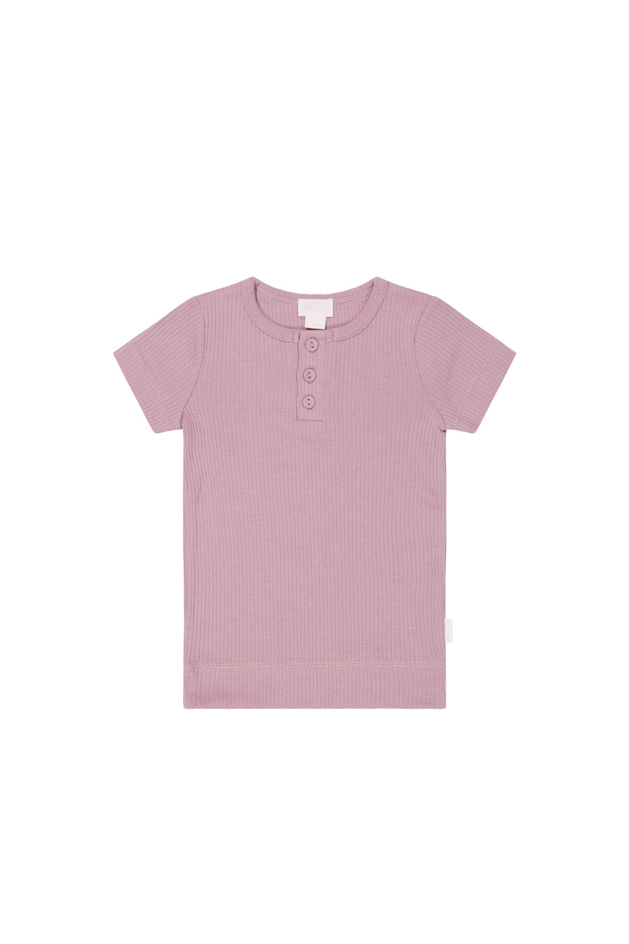 Organic Cotton Modal Henley Tee - Vintage Violet Childrens Top from Jamie Kay NZ