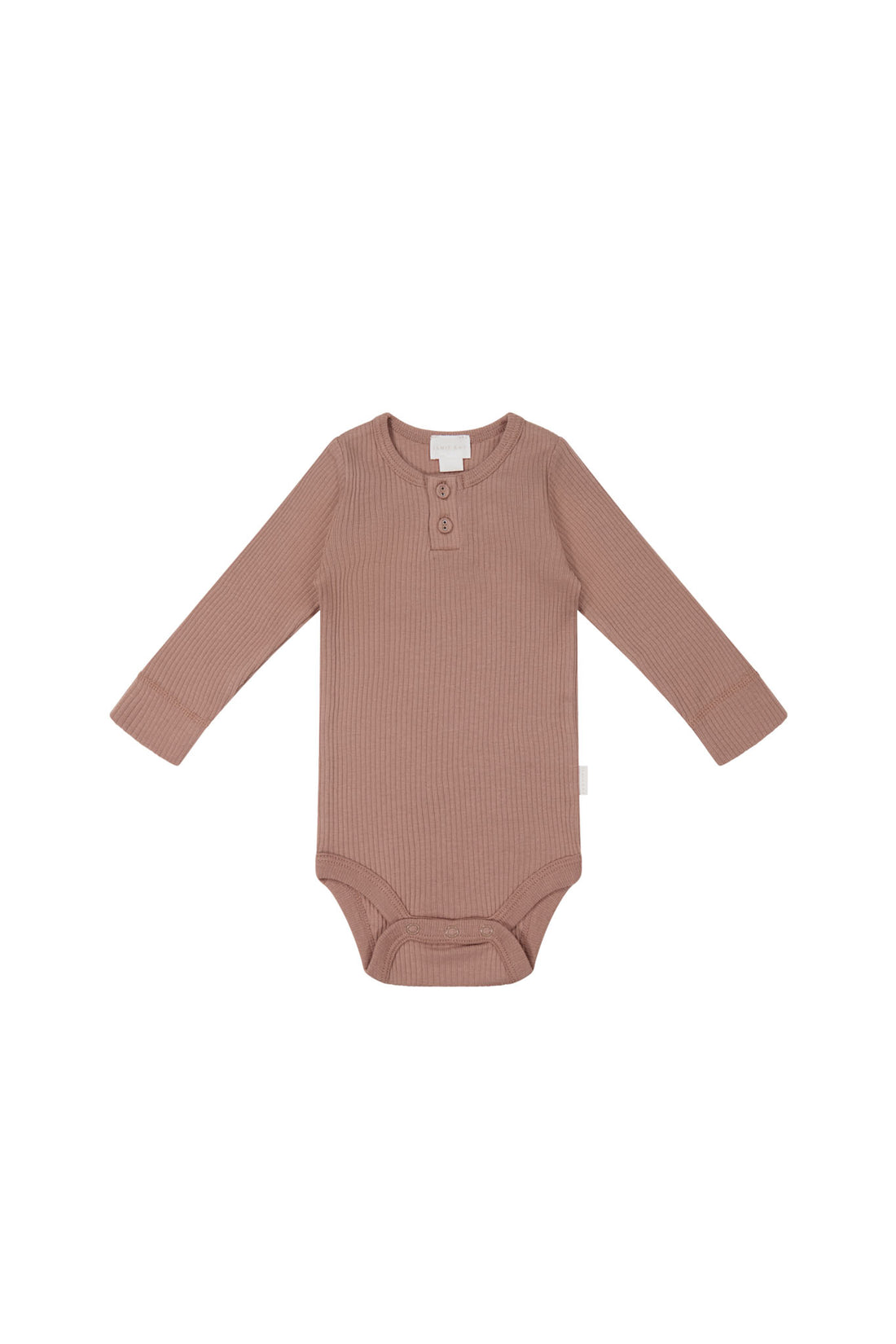 Organic Cotton Modal Long Sleeve Bodysuit - Powder Childrens Bodysuit from Jamie Kay NZ