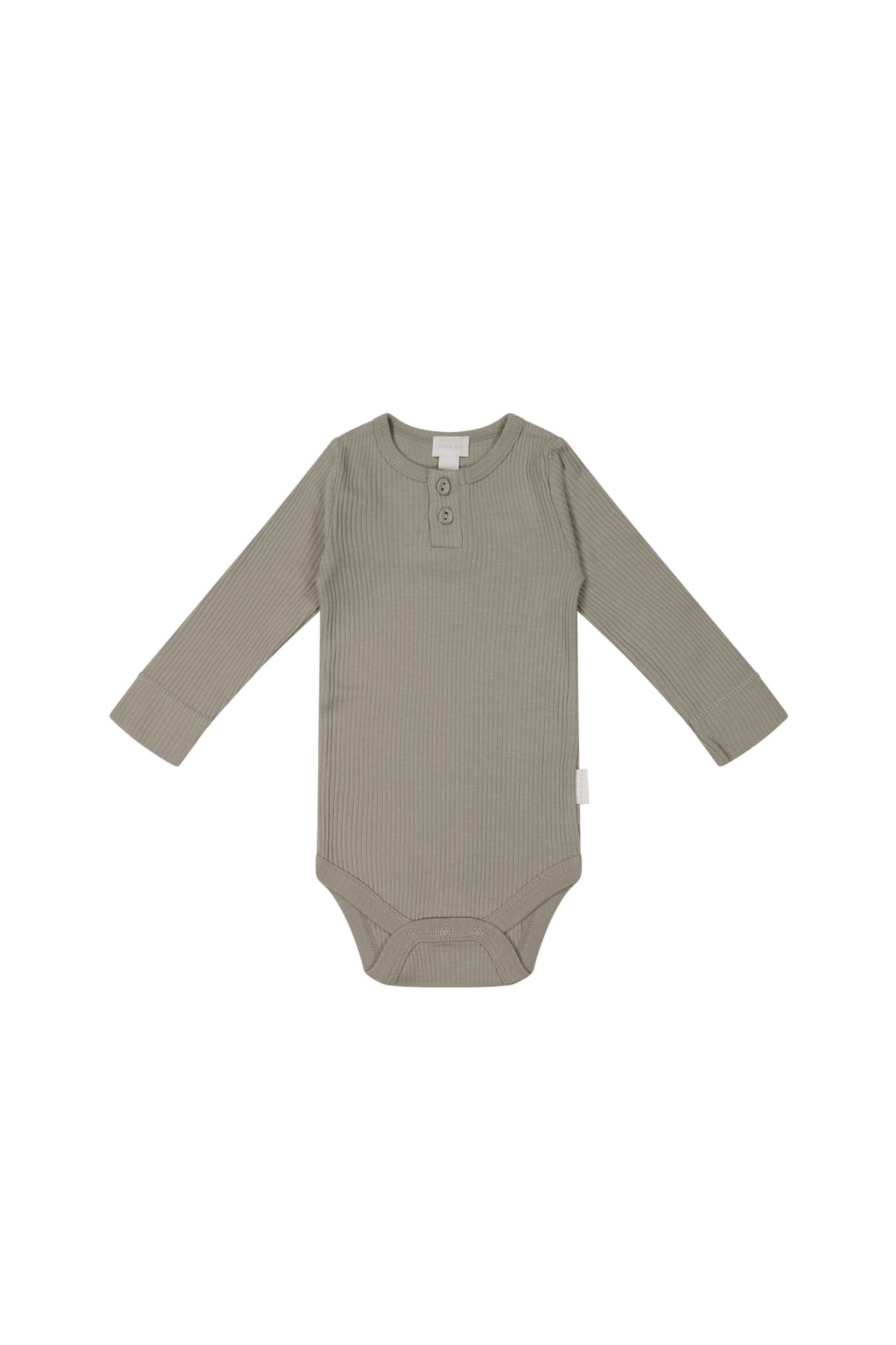 Organic Cotton Modal Long Sleeve Bodysuit Twig Jamie Kay NZ