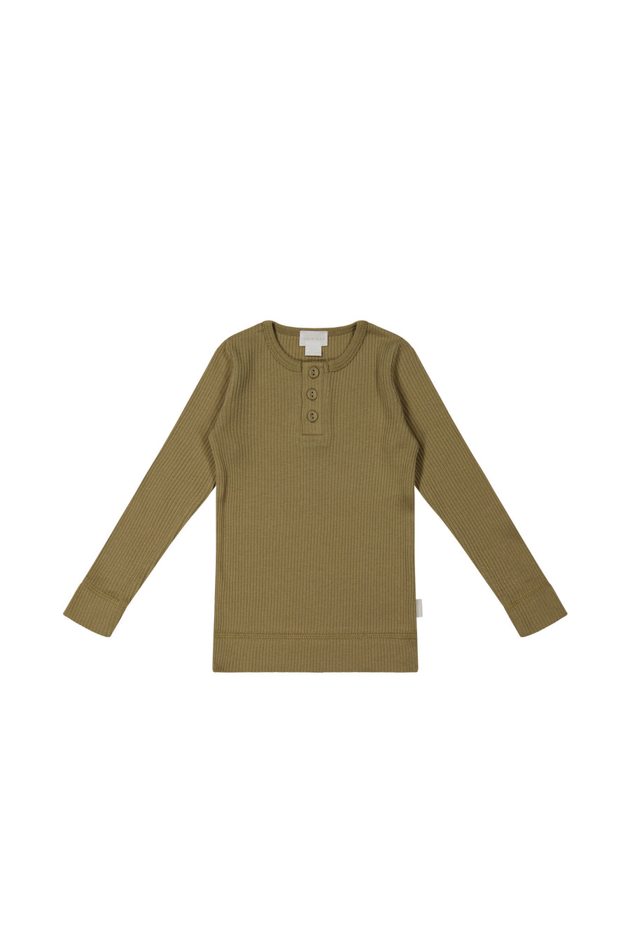 Organic Cotton Modal Long Sleeve Henley - Buffalo Childrens Top from Jamie Kay NZ