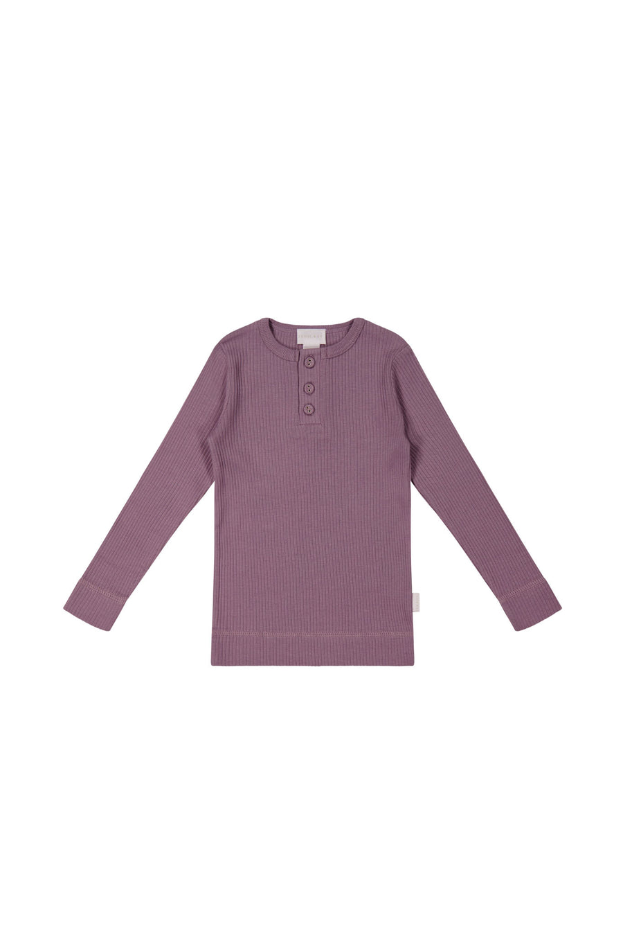 Organic Cotton Modal Long Sleeve Henley - Della Childrens Top from Jamie Kay NZ