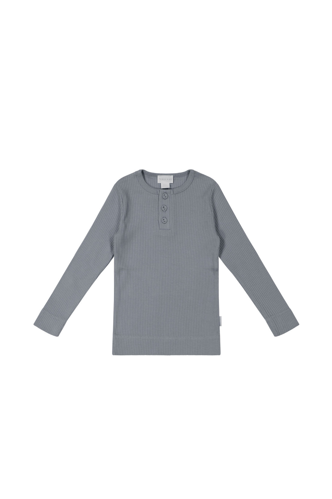 Organic Cotton Modal Long Sleeve Henley - Finch Childrens Top from Jamie Kay NZ