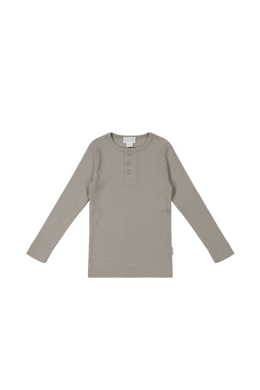 Organic Cotton Modal Long Sleeve Henley - Milford Childrens Top from Jamie Kay NZ