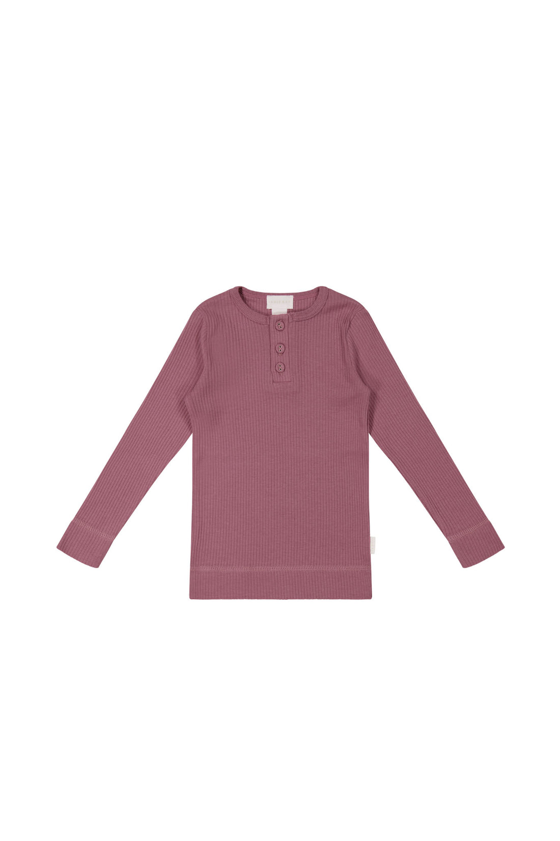 Organic Cotton Modal Long Sleeve Henley - Rosette Childrens Top from Jamie Kay NZ