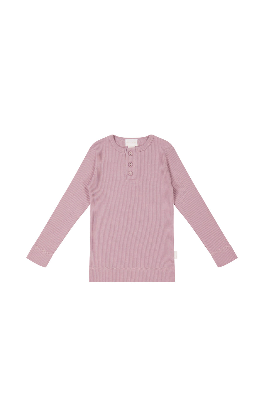 Organic Cotton Modal Long Sleeve Henley - Vintage Violet Childrens Top from Jamie Kay NZ