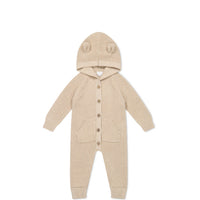Bear Knit Onepiece - Oatmeal Marle Fleck Childrens Onepiece from Jamie Kay NZ
