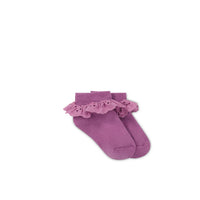Frill Ankle Sock - Berry Jam Childrens Sock from Jamie Kay NZ