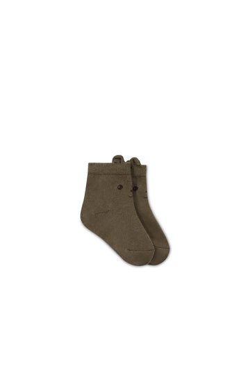 George Bear Ankle Sock - Bear Marle Childrens Sock from Jamie Kay NZ