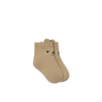 George Bear Ankle Sock - Bronzed Marle Childrens Sock from Jamie Kay NZ