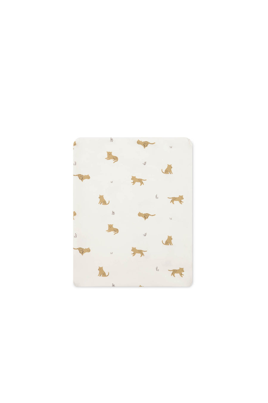 Organic Cotton Cot Sheet - Lenny Leopard Cloud Childrens Bedding from Jamie Kay NZ