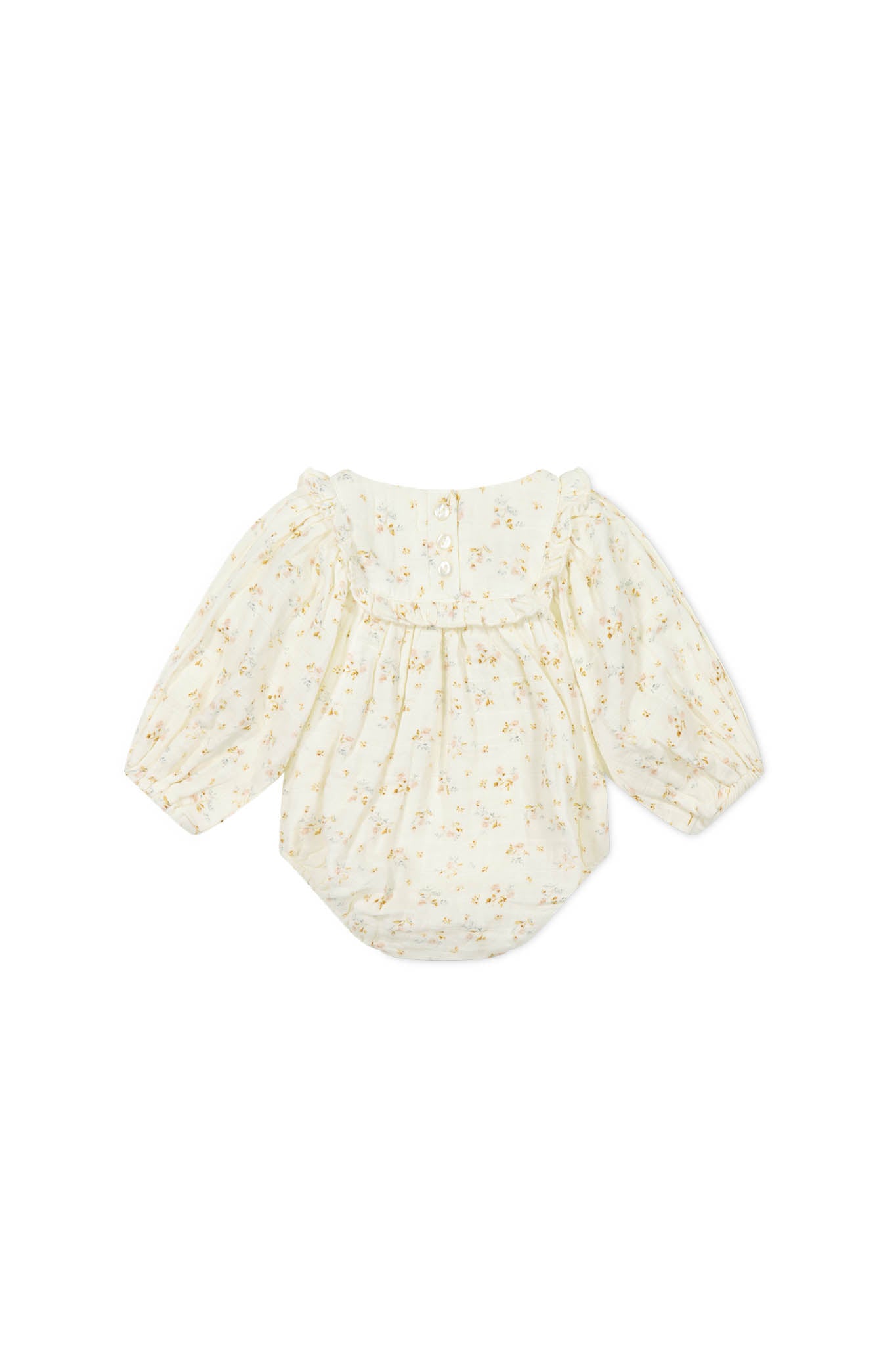 Organic Cotton Muslin Frances Playsuit - Nina Watercolour Floral ...