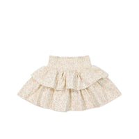 Organic Cotton Ruby Skirt - Rosalie Floral Mauve Childrens Skirt from Jamie Kay NZ