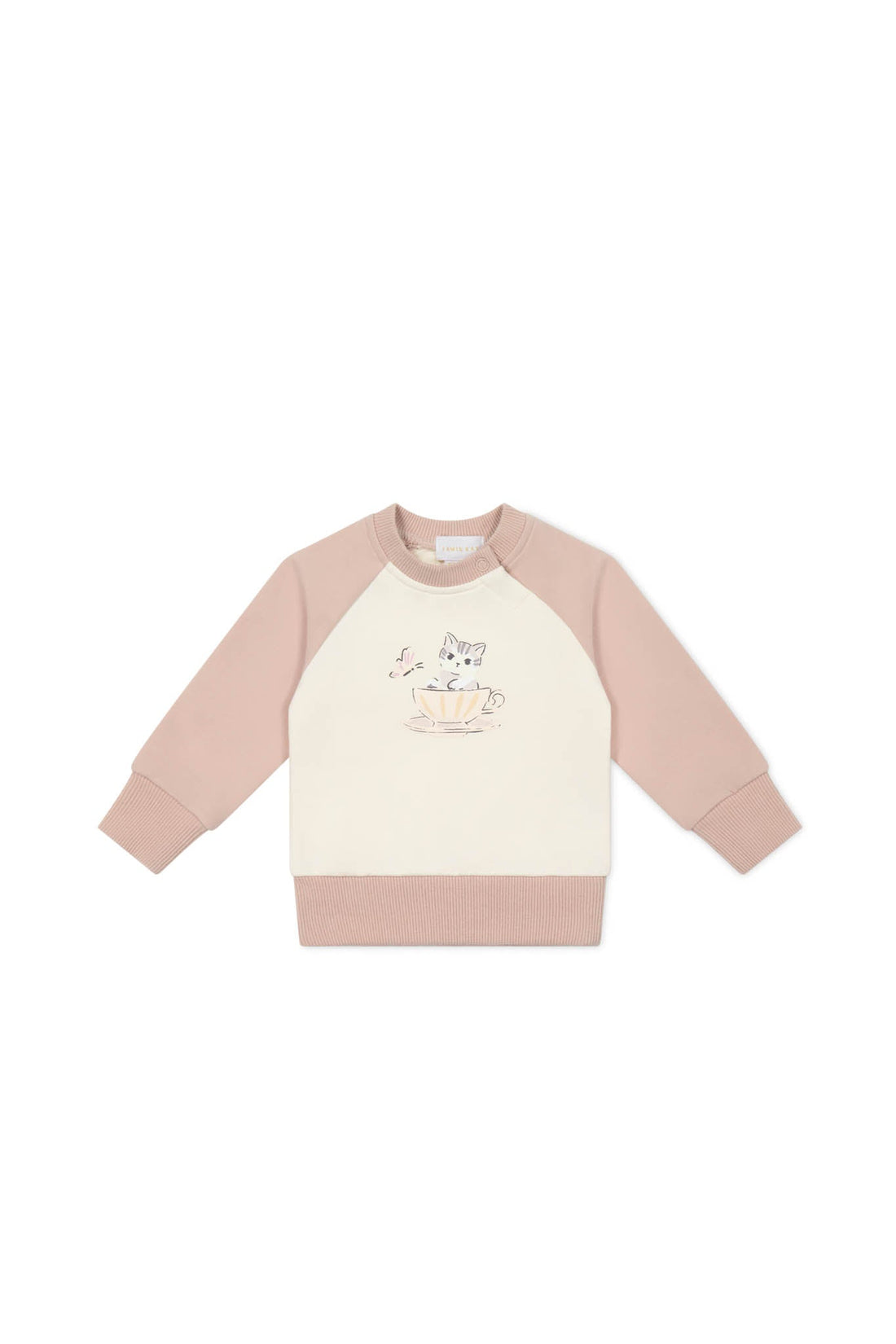 Organic Cotton Tao Sweatshirt - Moon's Garden Dusky Rose Childrens Sweatshirt from Jamie Kay NZ