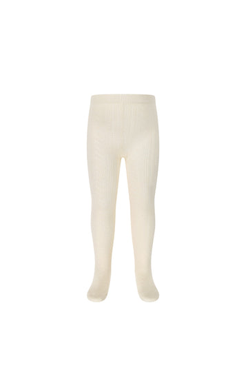 Cable Weave Tight - Milk Childrens Tight from Jamie Kay NZ