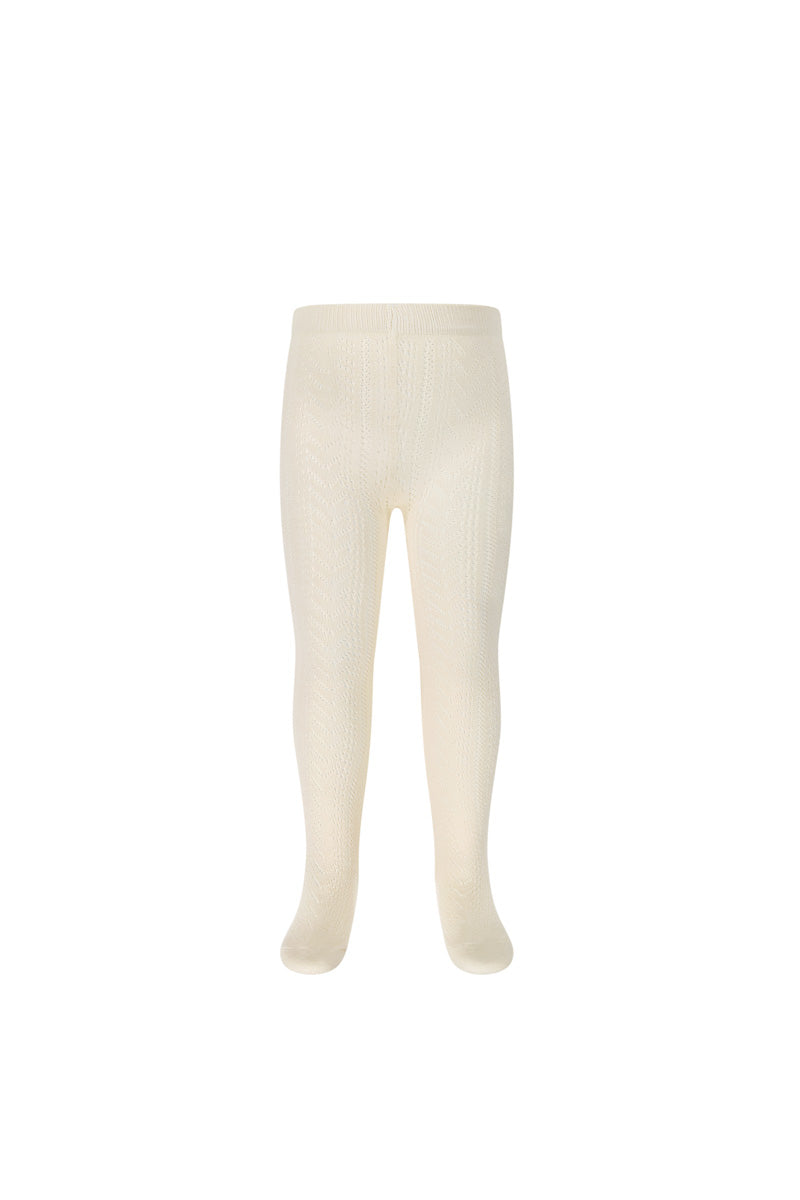 Cable Weave Tight - Milk Childrens Tight from Jamie Kay NZ