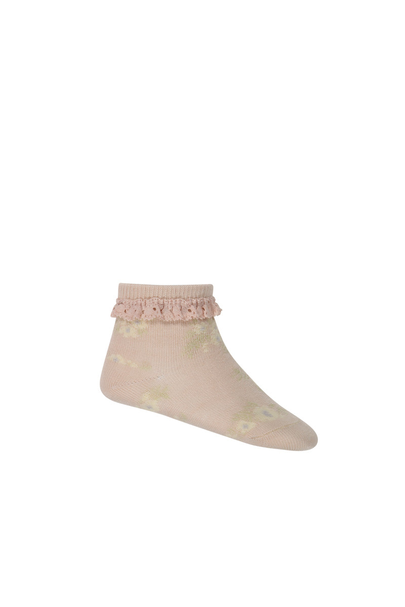 Jacquard Floral Sock - Petite Fleur Pillow