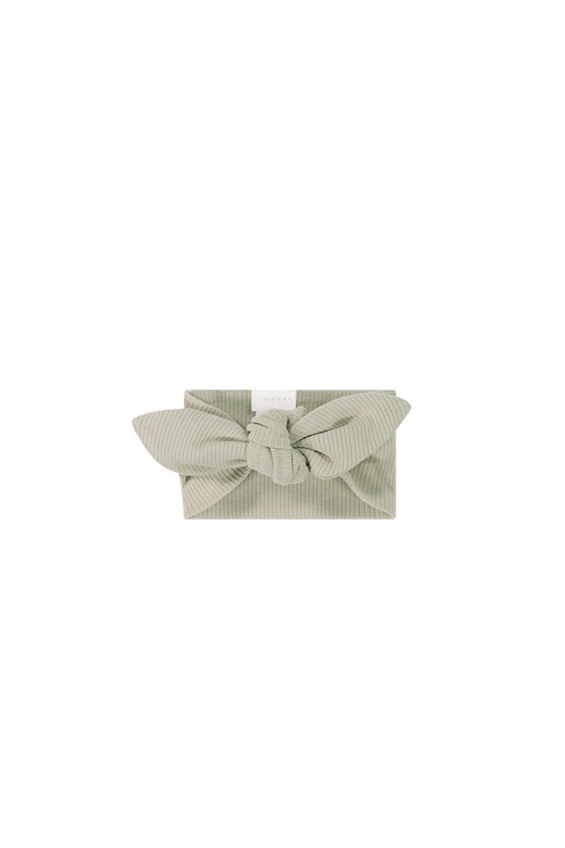 Organic Cotton Fine Rib Headband - Mist Childrens Headband from Jamie Kay NZ